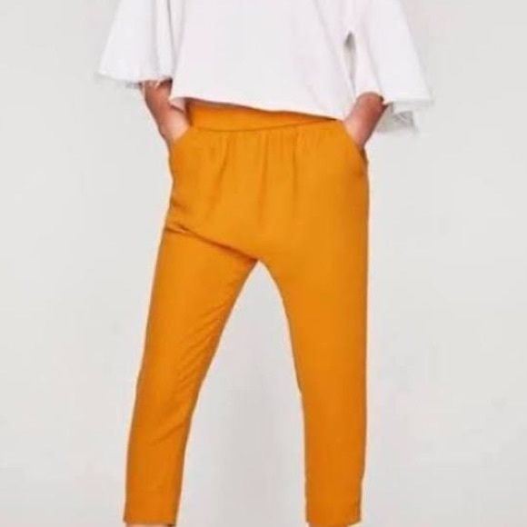 Zara Pants & Jumpsuits Zara Trafaluc Collection Mustard Orange